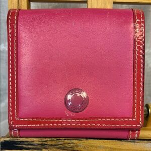 Coach leather trifold wallet